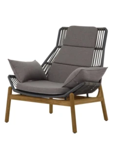 Fauteuil casual POLLUX alu graphite osier amanzon
