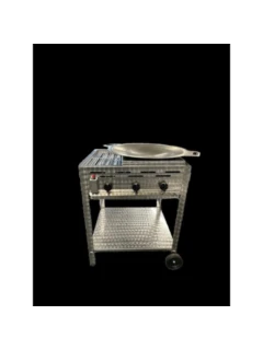 Zubehörset für Profi 3 (Wok) Wokpfanne, Adapter, Rost, Flammenabdeckung