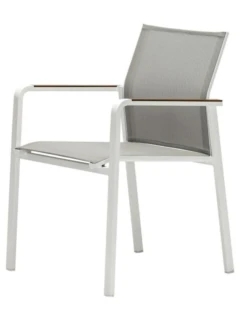 Chaise empilable alu BEE blanc