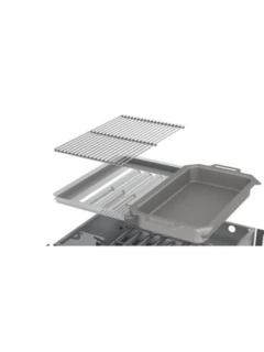 Zubehörset für Profi 3 (Pfanne) 1/2 Pfanne-1/2 Rost (dreiteilig) und Flammenabdeckung