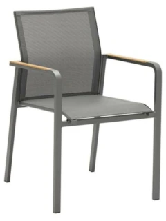 Chaise empilable alu BEE graphite