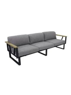Canapé 3plcs. BELVEDERE graphite/teak