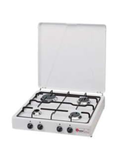Réchaudà 4 brûleurs avec sécurite grille emaillée