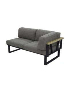 Canapé 2plcs. BELVEDERE graphite accoudoir droit