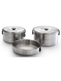Set de casseroles,5 pièces inox Sac de transport inclus