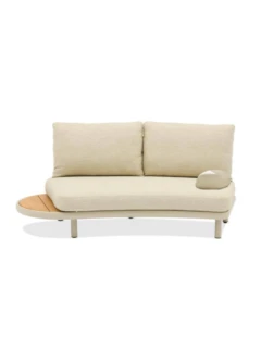 Canapé WAVE 2 pl. alu light-taupe Sunproof "dark panna cotta"