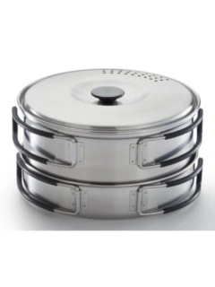 Set de casseroles,5 pièces inox Sac de transport inclus