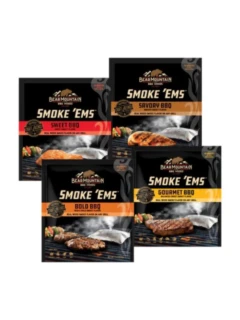 SMOKE 'EMS présentoire Gourmet BBQ 2 x 8 sachets, goût doux de fumée