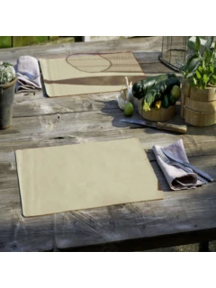 Tischset Nappaleder beige (1988) 33x46 cm, ohne Gravur