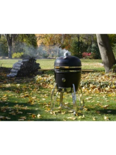 Gril en céramique BRONZE 19 noir, chariot inclus