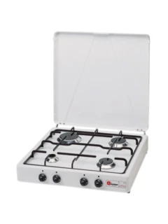 Réchaudà 4 brûleurs avec sécurite grille emaillée
