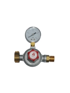Druckregler regulierbar m. Manometer 0-3bar/6kg/h