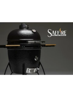 Gril en céramique BRONZE 19 noir, chariot inclus