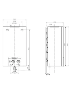 Durchlauferhitzer atmoMAG114/1G Propan 37 mbar (SVGW Nr. 18-018-2)
