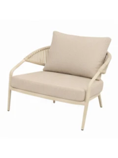 Fauteuil PIXEL alu light taupe/rope Stoff Olefin "cashmir"