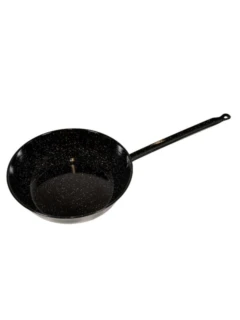 Pfanne tief ø 34 cm mit Stiel emaillliert