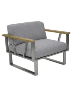 Fauteuil BELVEDERE graphite/teak