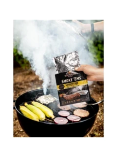 SMOKE 'EMS présentoire Gourmet BBQ 2 x 8 sachets, goût doux de fumée