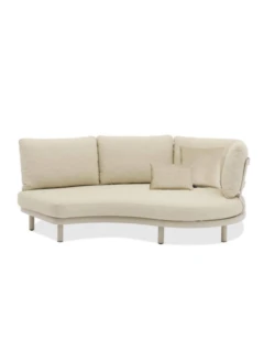 Chaiselongue WAVE alu light-taupe Sunproof "dark panna cotta"