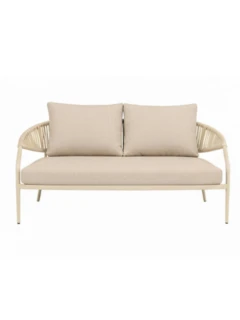 Canapé 2pl. PIXEL alu light taupe/rope