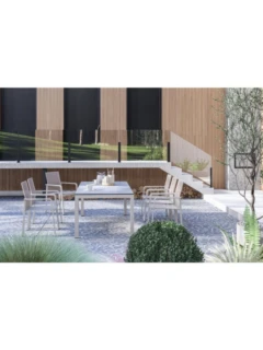 Cadre de table alu lignt-taupe 210x100x74cm 210x100x74cm