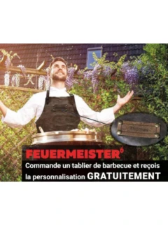 Tablier en cuir anthracite T. 3 à personnaliser gratuitement