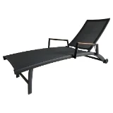 Chaise longue empilable FLY graphite