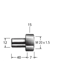 Union M 20x1.5 à sertir mâle, 12mm