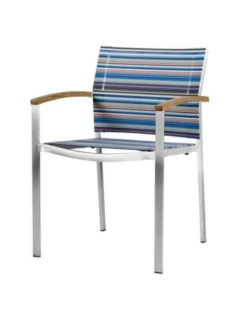 Chaise empilable SETAX stripes blue